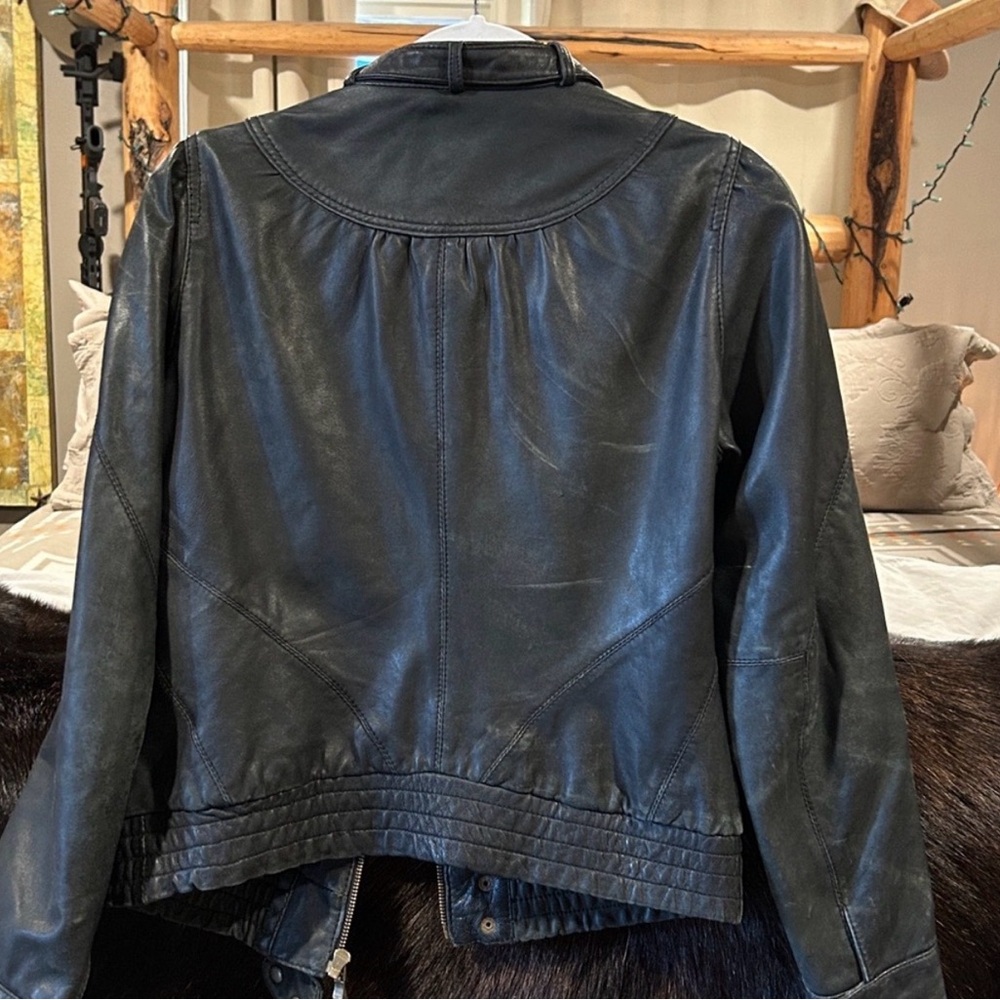 Ted Baker London Dark Brown Leather Jacket - Picture 4 of 4